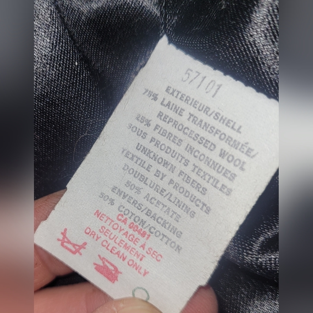 Croydon Men's Vintage Dark Grey Wool Blend Mid-length Overcoat 42R - Picture 10 of 11